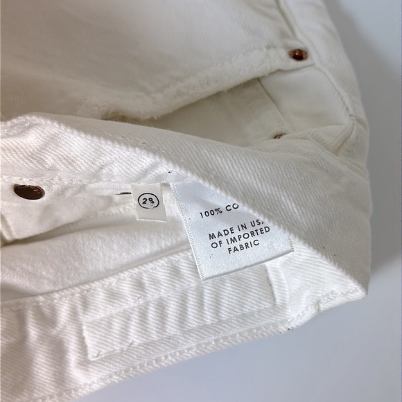 GRLFRND Marjan Distressed Bermuda Shorts White Size 28 - Picture 5 of 6